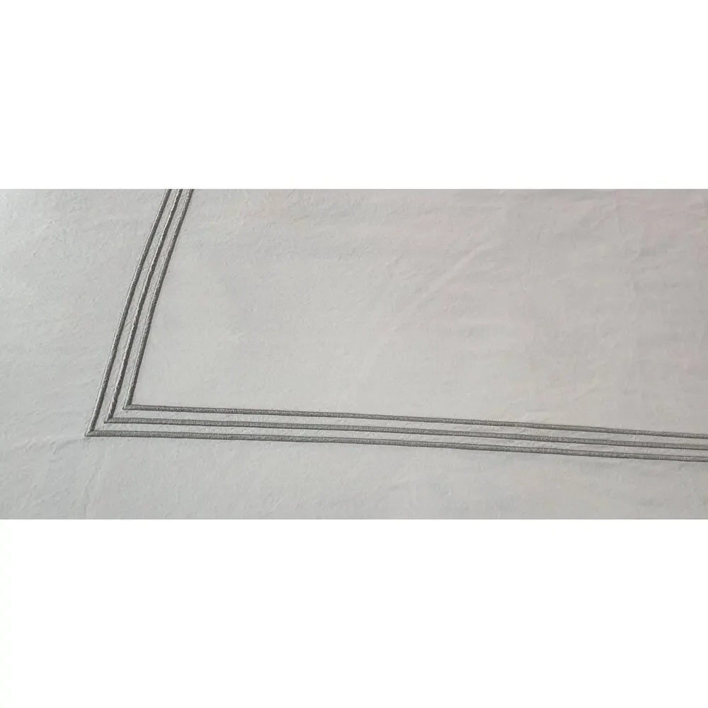 Pottery Barn Grand Organic Cotton Percale White Duvet Cover Full Queen